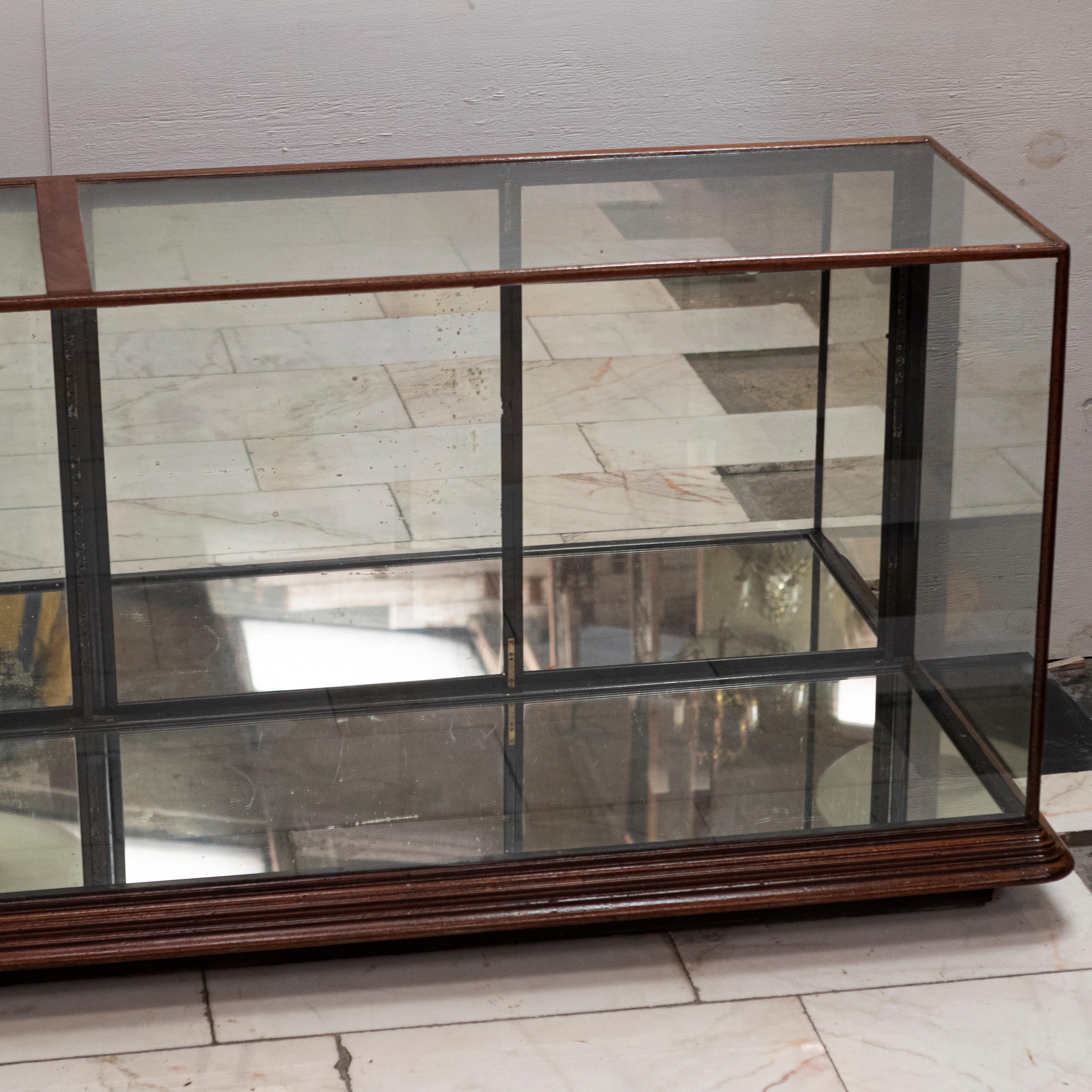 Mostrador de tienda antiguo victoriano de caoba  Pantalla Cabina Glaseado en venta