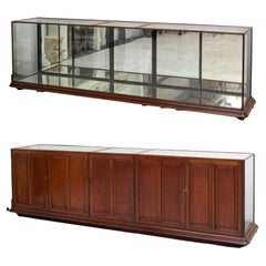 Antique Victorian Mahogany Shop Counter  Display Cabin