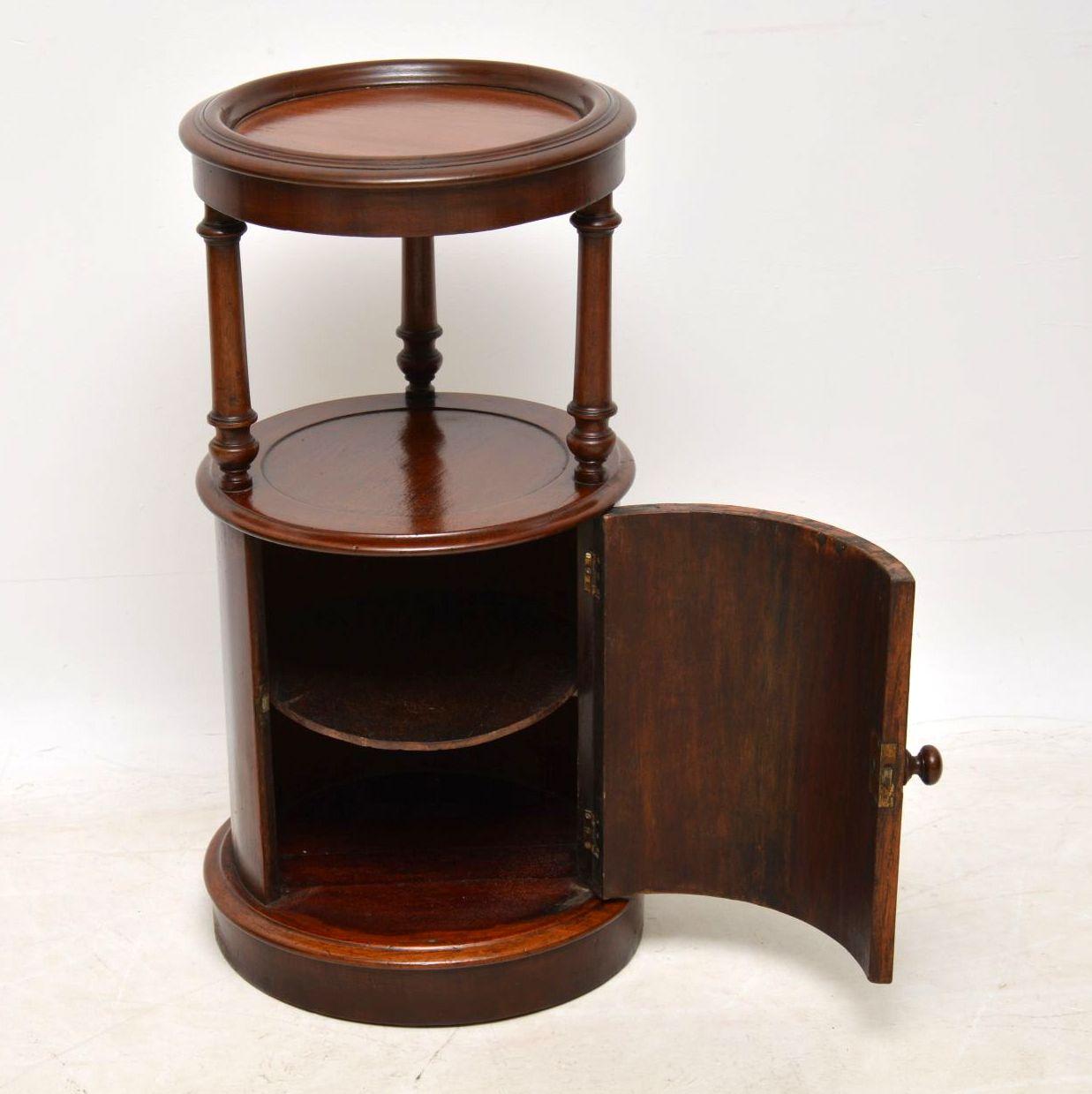 English Antique Victorian Mahogany Side Table or Cabinet