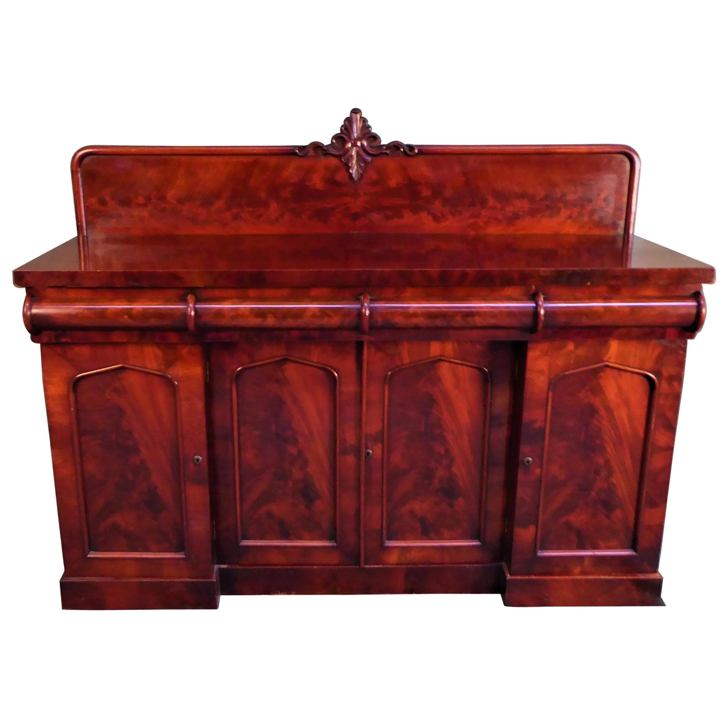 Antique Victorian Mahogany Sideboard For Sale