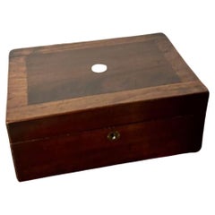 Antique Victorian mahogany storage box 