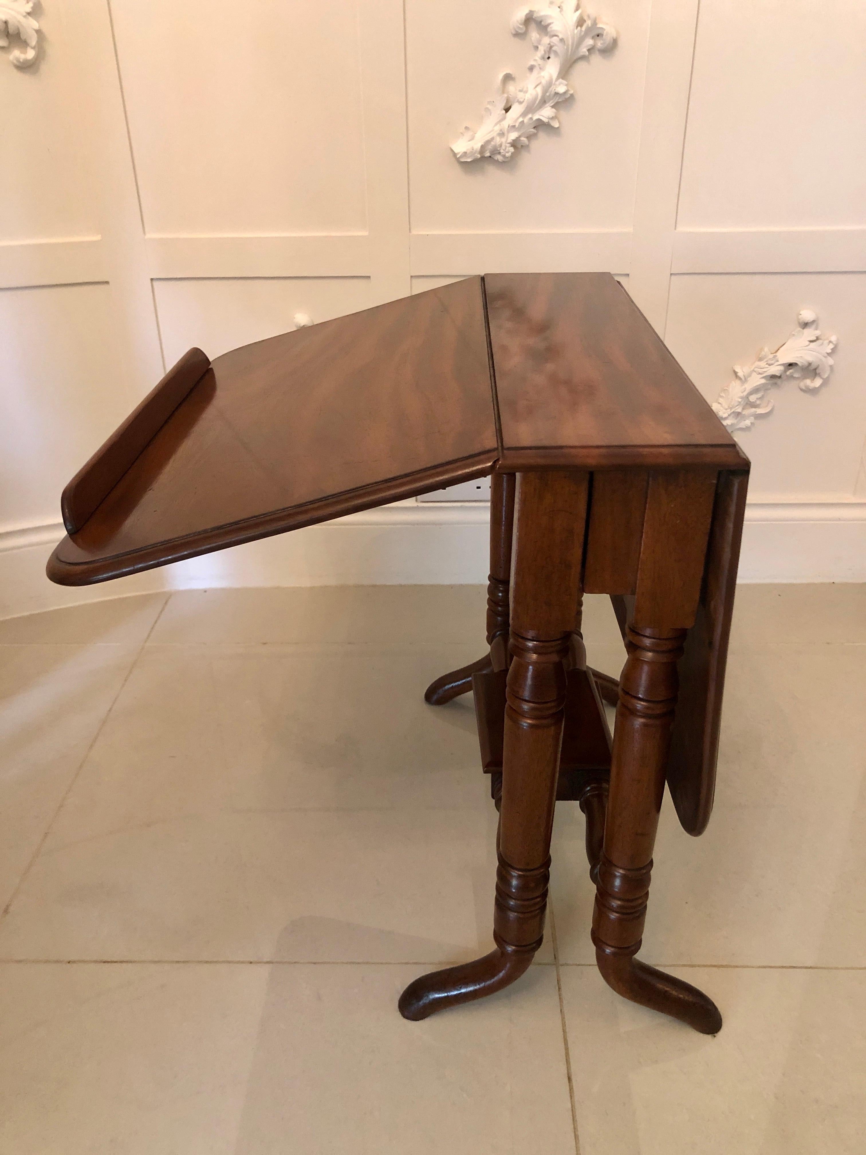 English Antique Victorian Mahogany Sutherland Reading Table For Sale