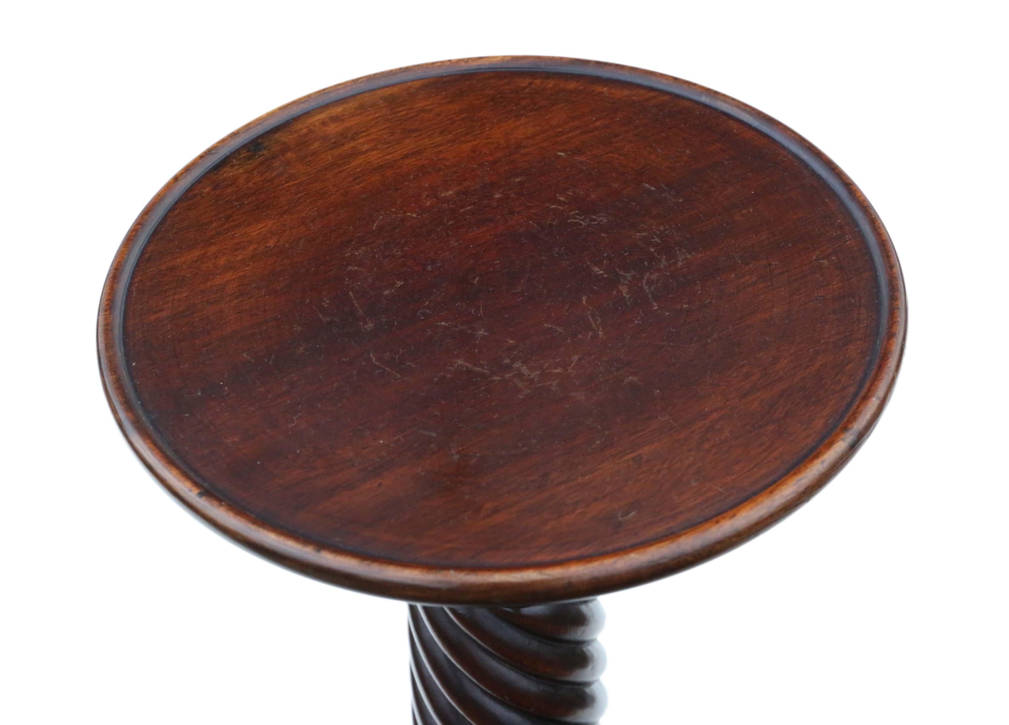 Antique Victorian Mahogany Torchère Jardinière Stand Pedestal Plant Table In Good Condition For Sale In Wisbech, Cambridgeshire