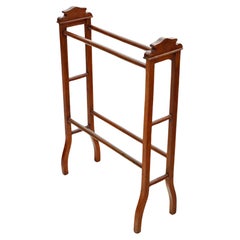 Antique Victorian mahogany Towel Rail Stand - Quality Art Nouveau C1900