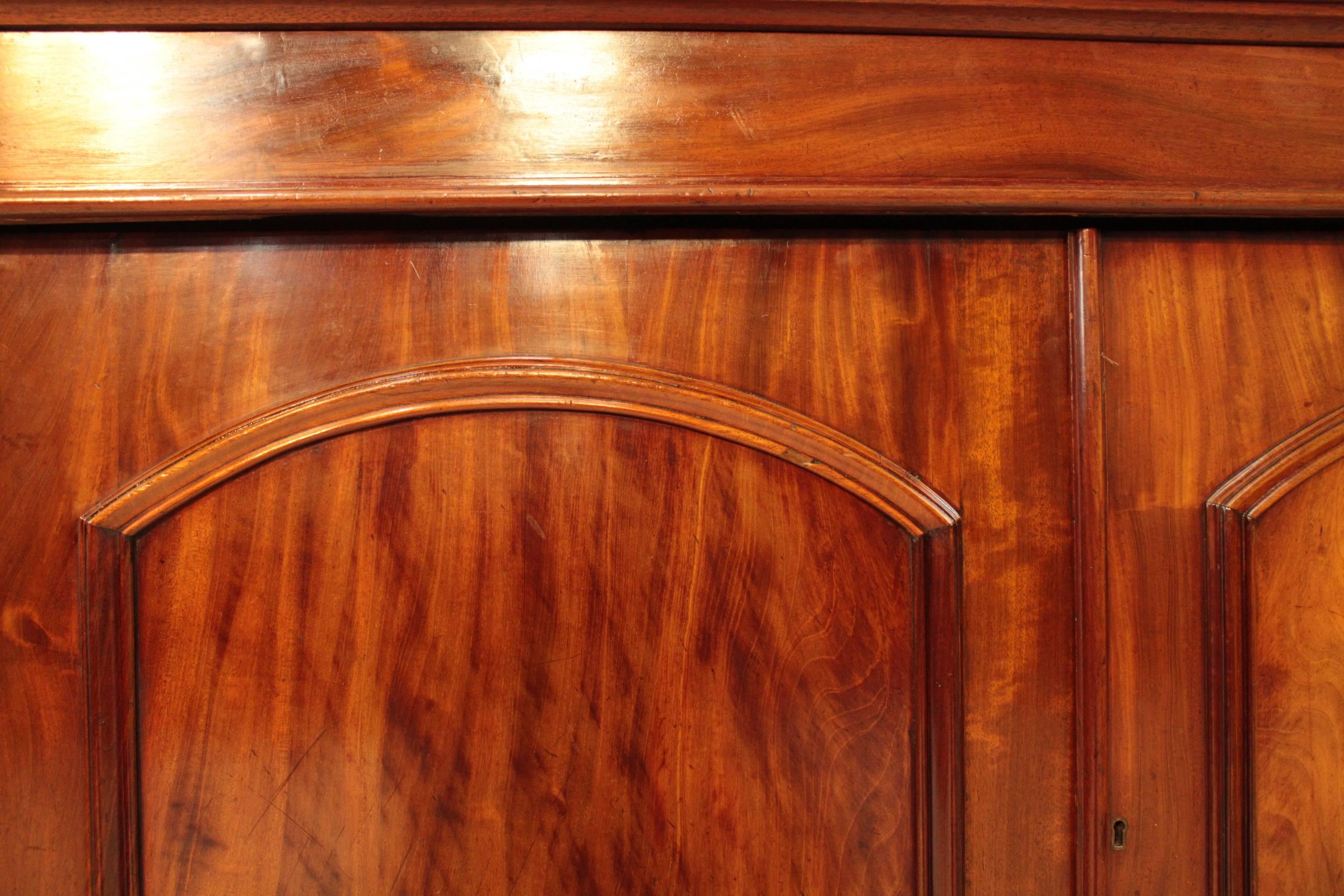 Late 19th Century Antique Victorian Mahogany Two-Door Bookcase, English, circa 1870