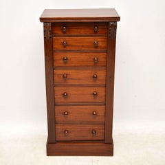Antique Victorian Mahogany Wellington Chest of Drawers