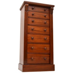 Antique Victorian Mahogany Wellington Chest of Drawers