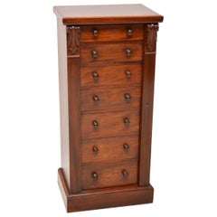 Antique Victorian Mahogany Wellington Chest of Drawers