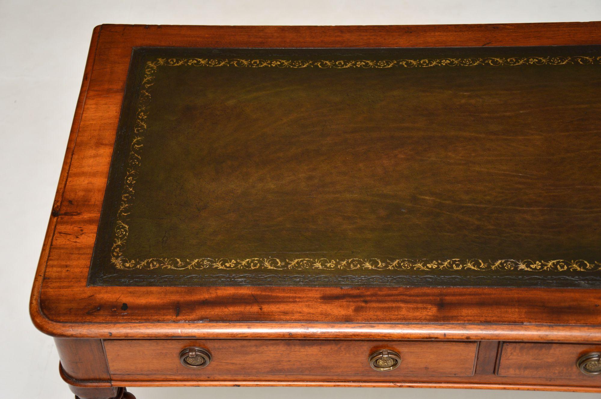 Antique Victorian Mahogany Writing Table Desk 4