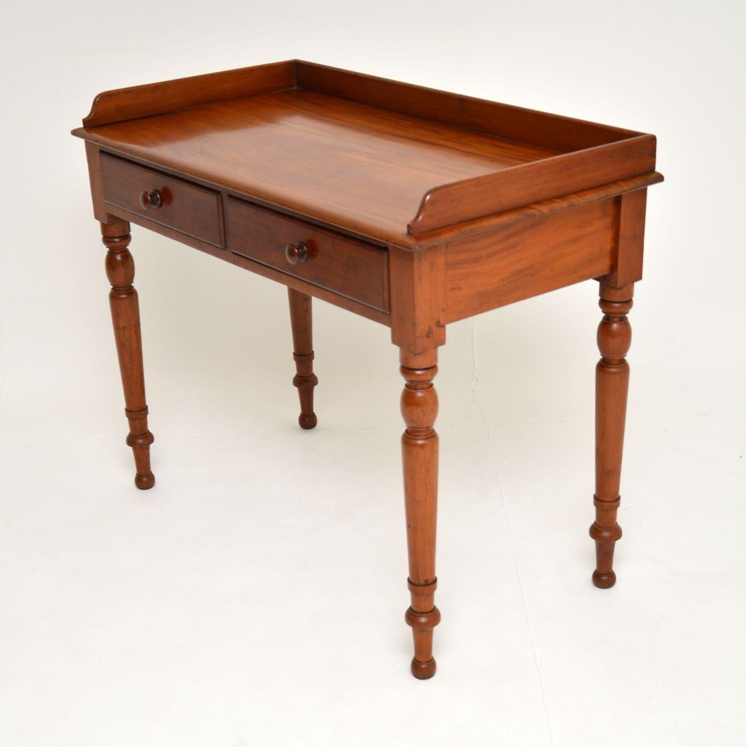 English Antique Victorian Mahogany Writing Table / Desk