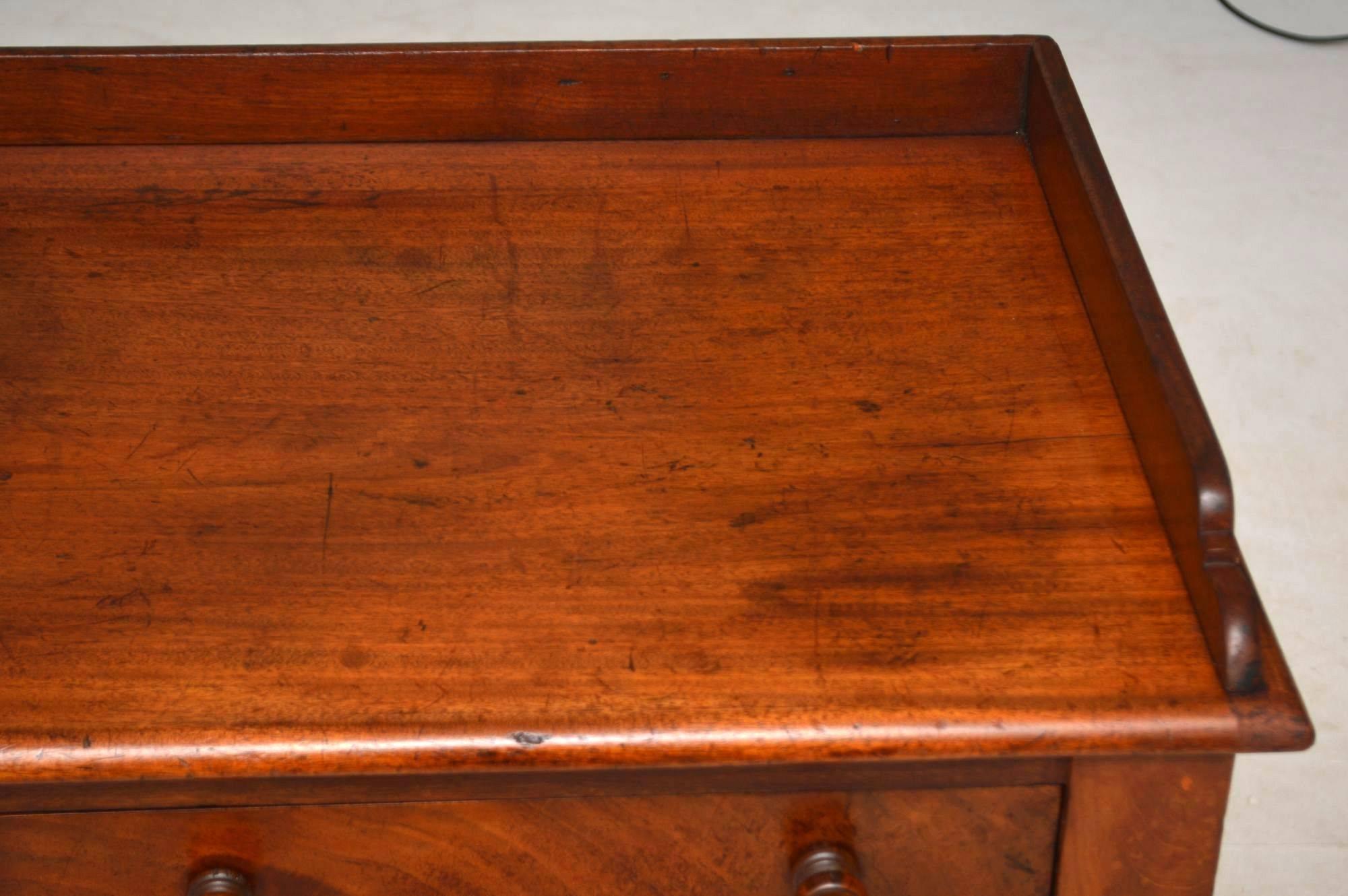 English Antique Victorian Mahogany Writing Table Desk