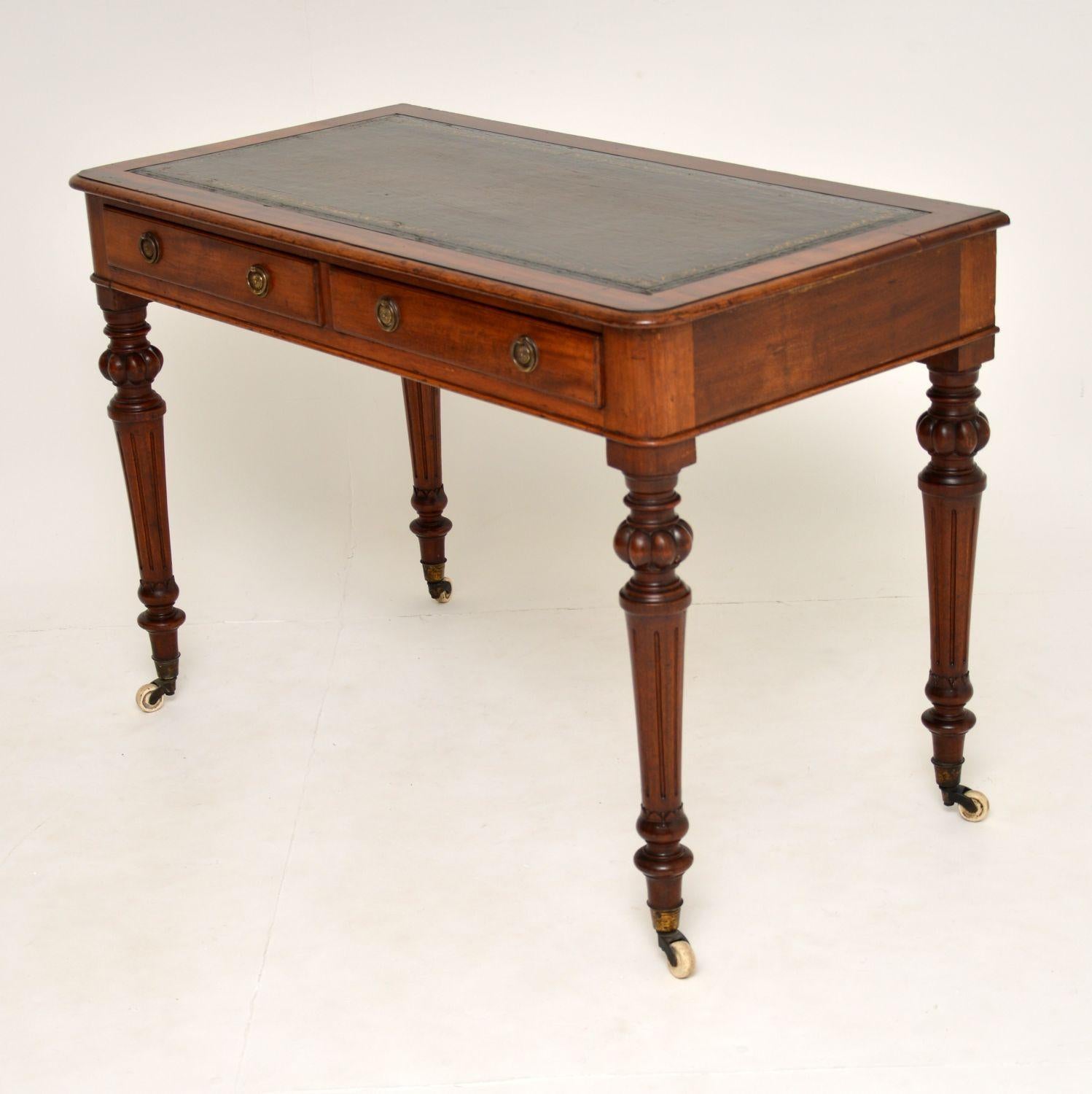 Antique Victorian Mahogany Writing Table Desk 1