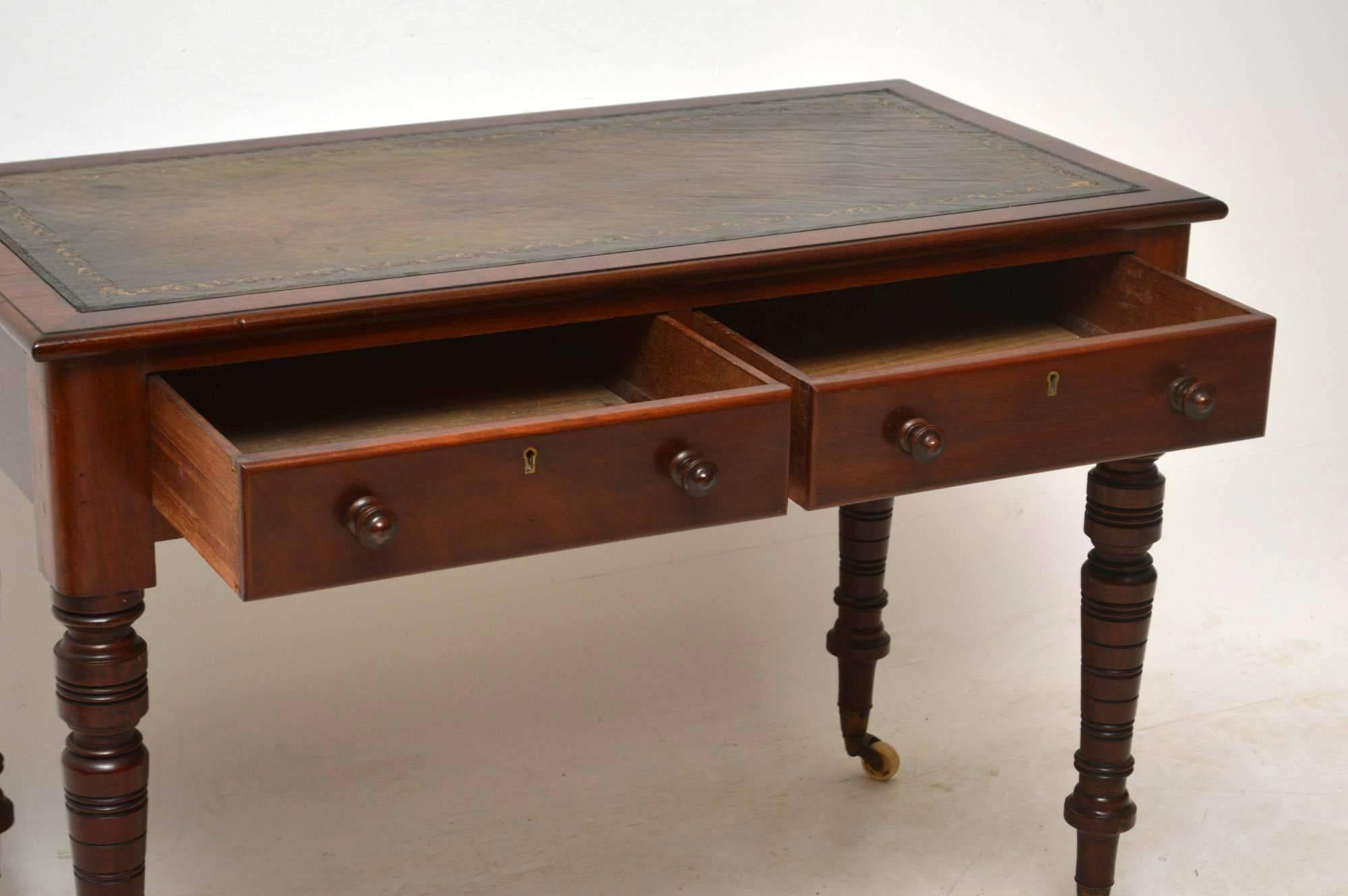 19th Century Antique Victorian Mahogany Writing Table