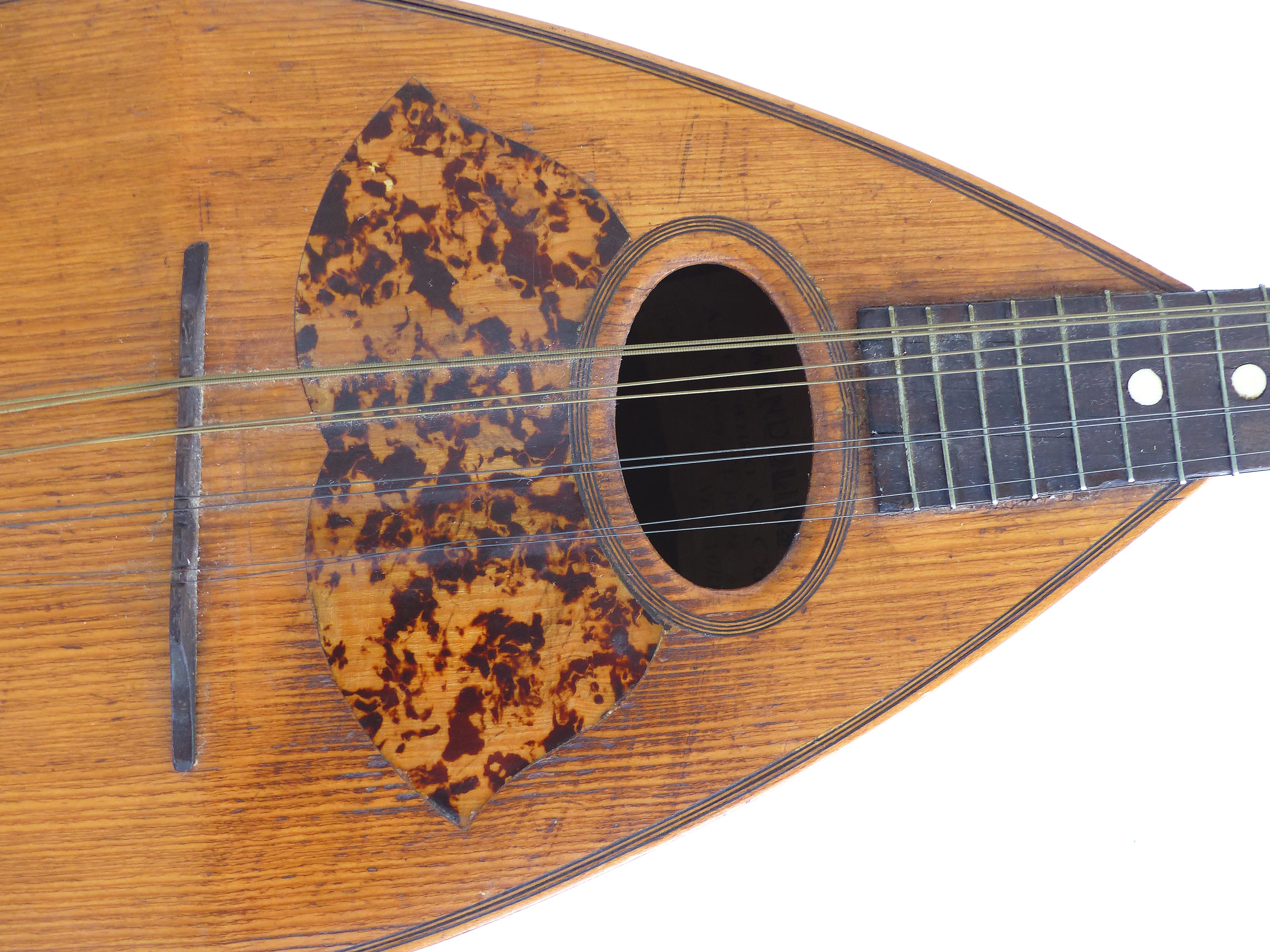 American Antique Victorian Mandolin with String Inlay, Tortoise Pick Guard