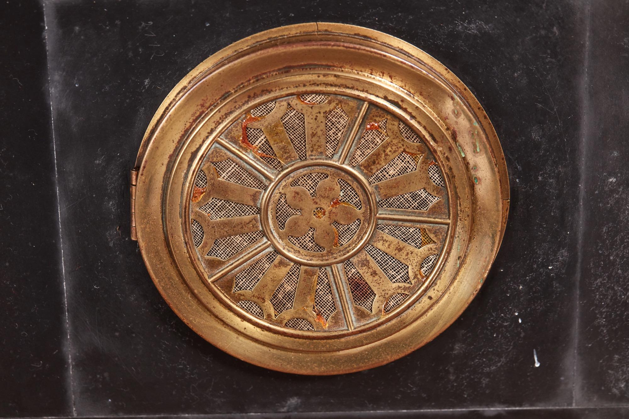 English Antique Victorian Marble Eight Day Striking Mantel Clock
