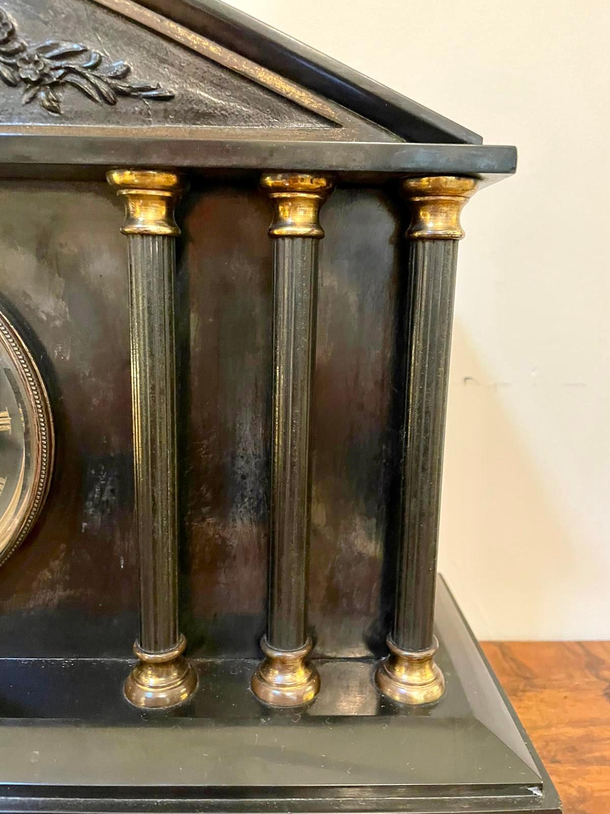19th Century Antique Victorian Marble Mantel Clock