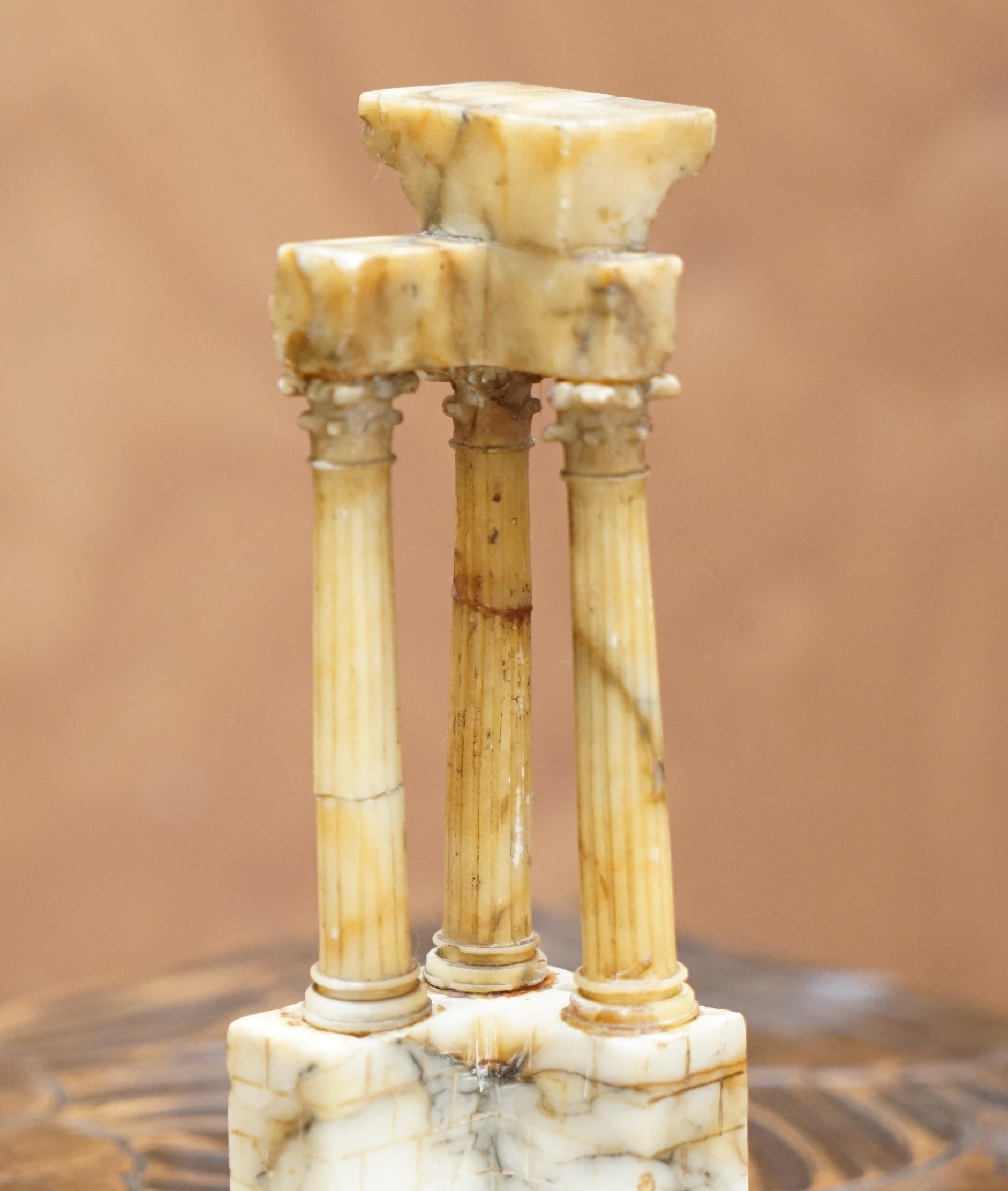 Antique Victorian Marble Roman Ruins Grand Tour Statue Sculpture Columns Pillars For Sale 5