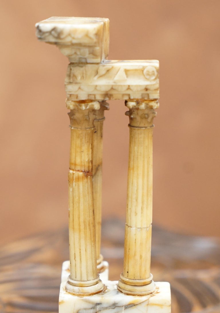 Antique Victorian Marble Roman Ruins Grand Tour Statue Sculpture