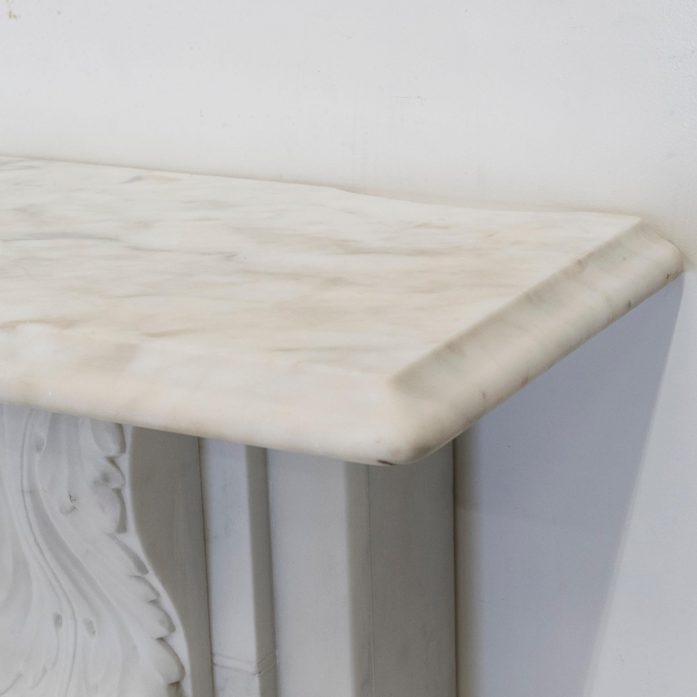 Antique Victorian Marble Surround with Ornate Carved Corbels For Sale 6
