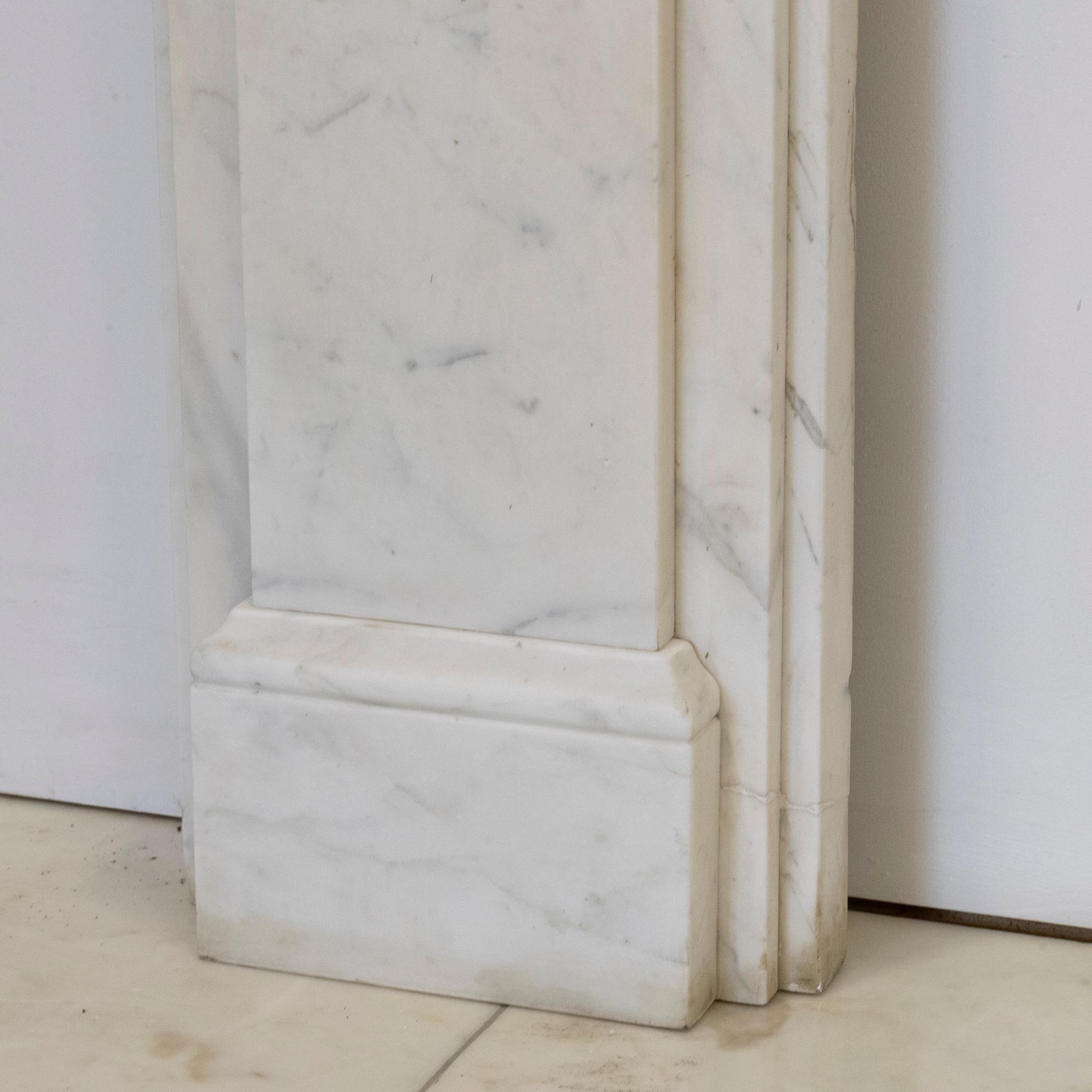 19th Century Antique Victorian Marble Surround with Ornate Carved Corbels For Sale