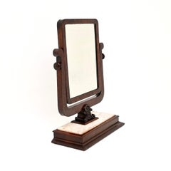 Antique Victorian Marble Table Top Vanity Mirror