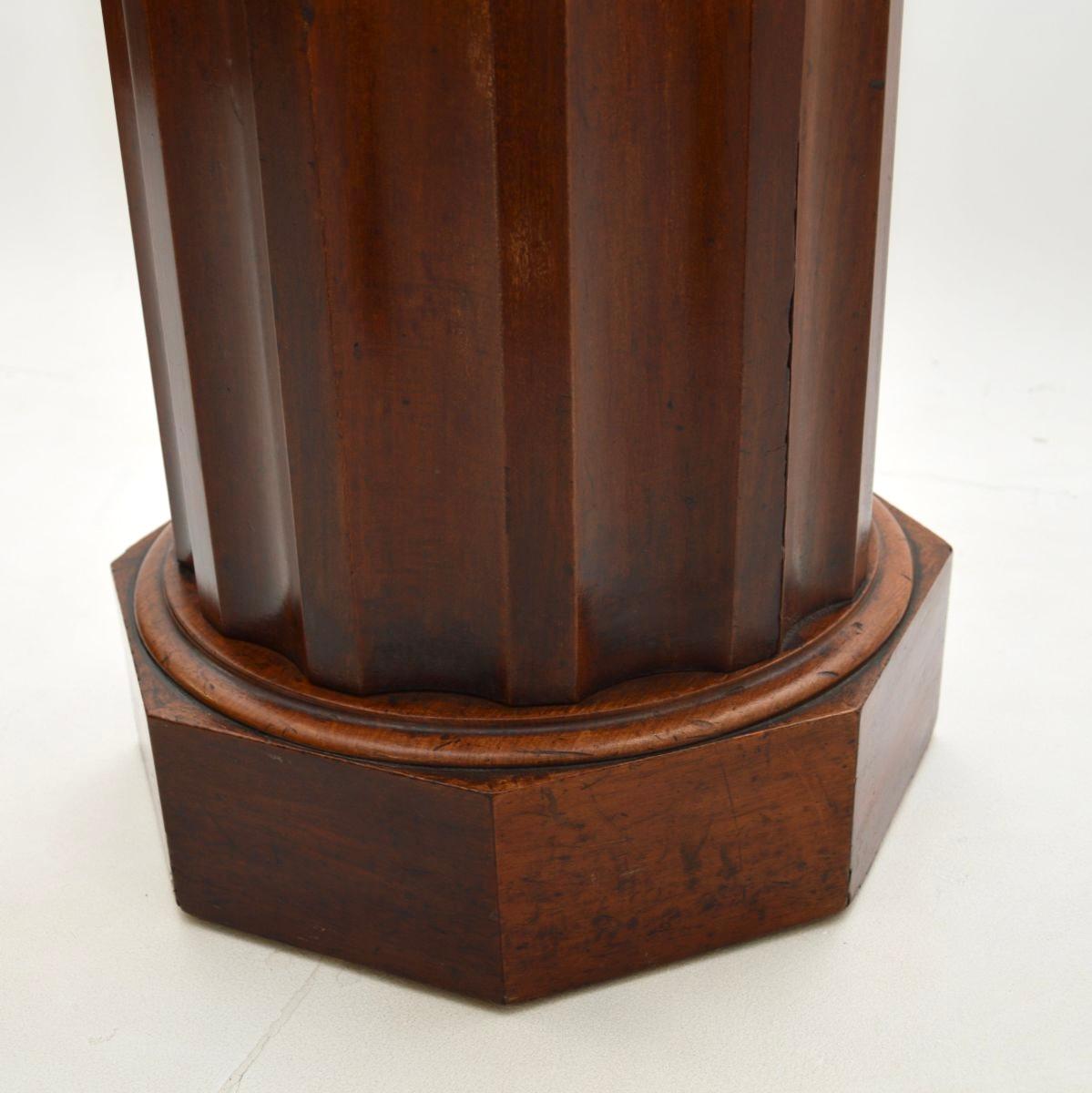 Antique Victorian Marble Top Cylinder Pedestal Cabinet For Sale 3