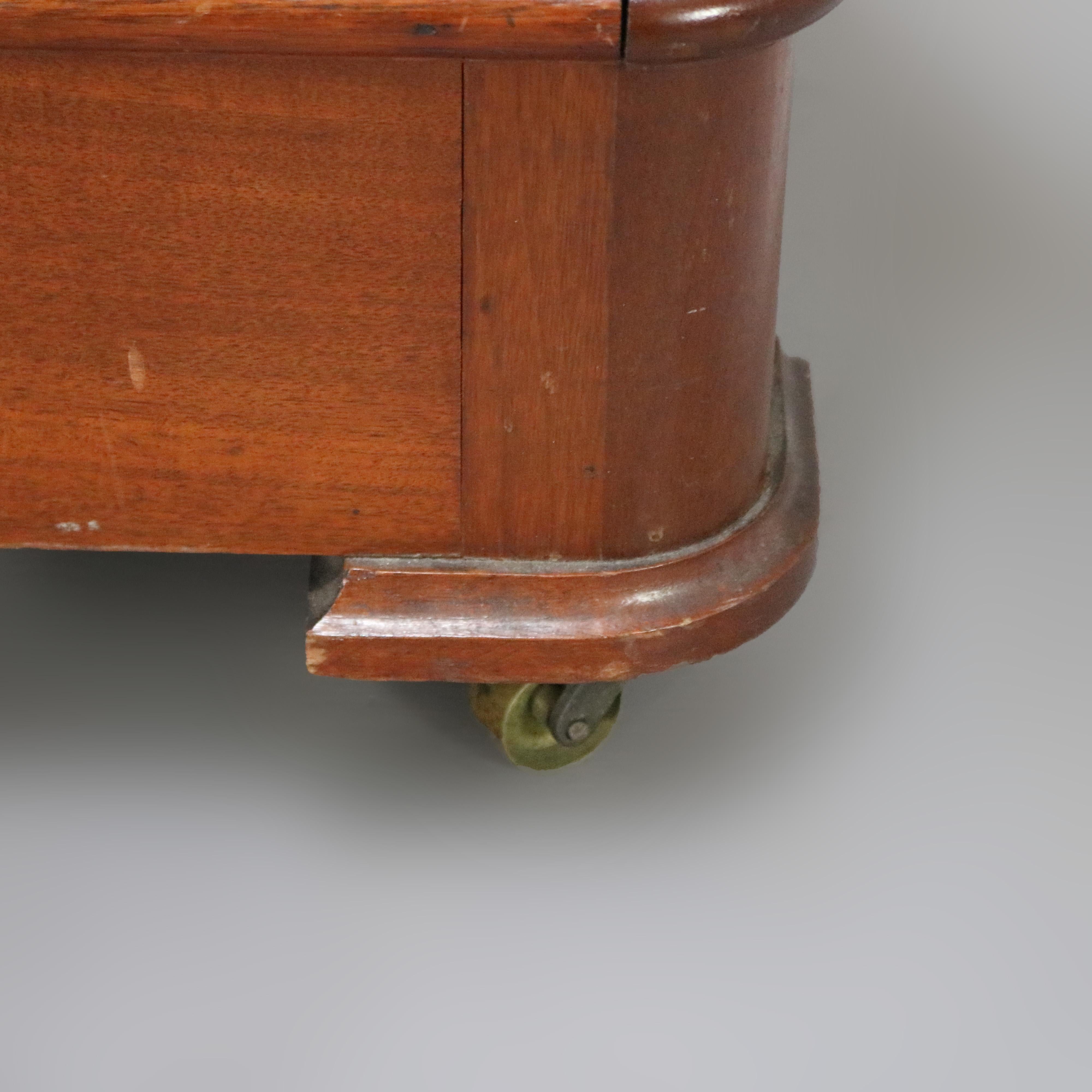 Antique Victorian Marble-Top Walnut Commode Washstand, circa 1890 7