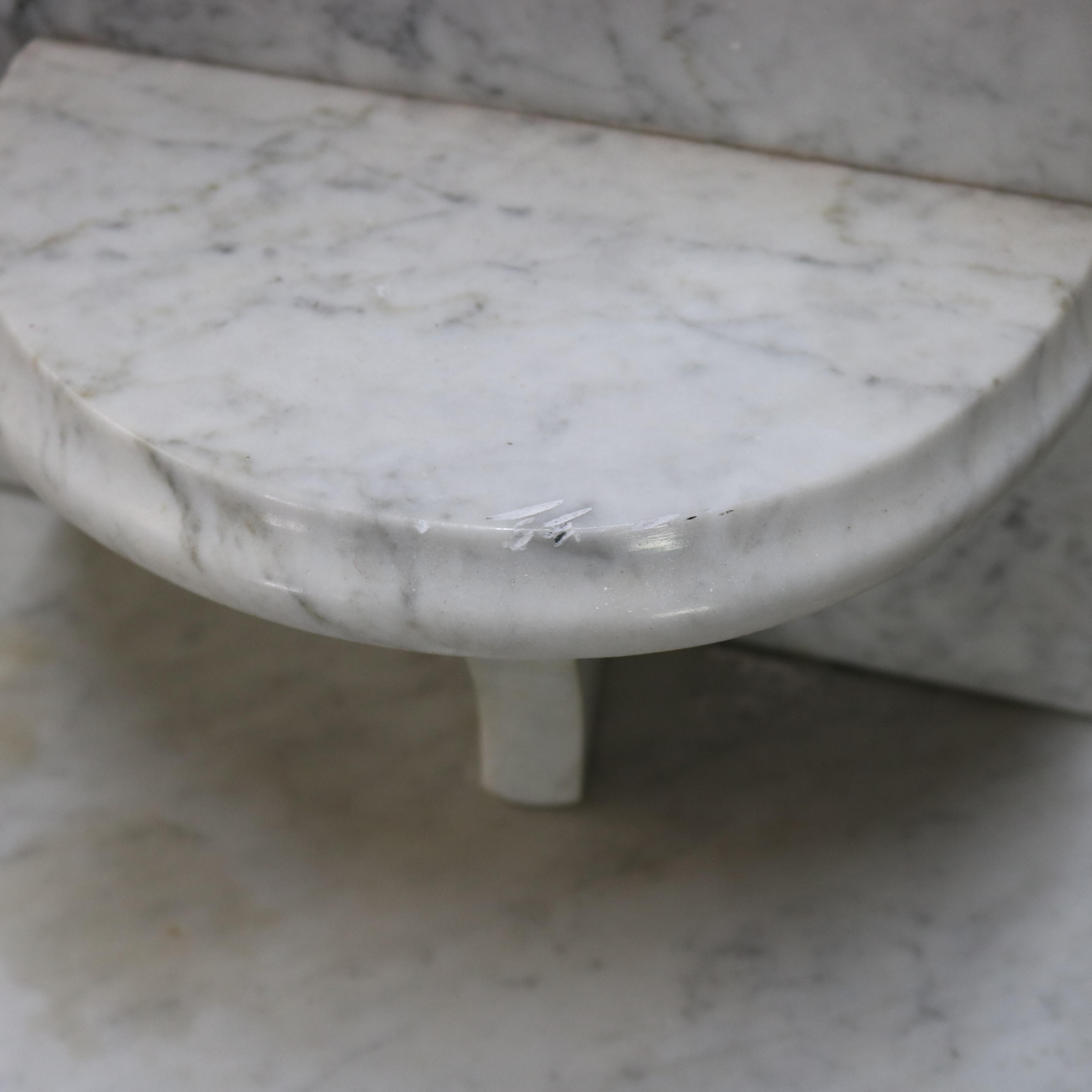 Antique Victorian Marble-Top Walnut Commode Washstand, circa 1890 9