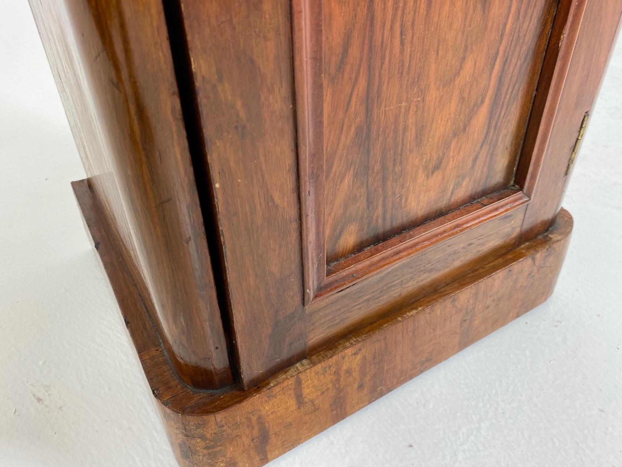 Antique Victorian Marble Top Walnut Nightstand, Bed Table, Scotland 1870, B652 3