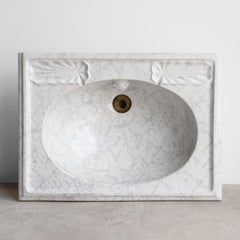 Lavandino antico in ceramica marmorizzata in stile vittoriano di Twyfords, XIX secolo