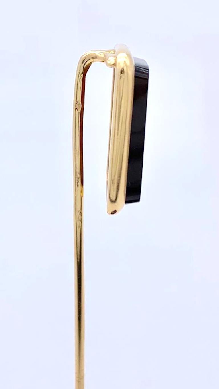 Antique Bacchant Intaglio Agate Gold Stick Pin France In Excellent Condition In Munich, Bavaria