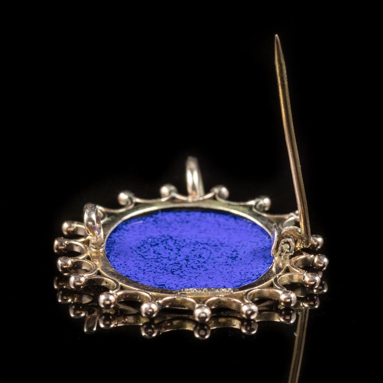 Antique Victorian Memento Mori Skull Pendant 9 Carat Gold Brooch, circa ...