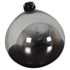 Antique Victorian Mercury Glass Gazing Ball Orb Globe Mirrored Garden Butlers