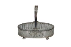 Antique Victorian Meriden Britannia Sterling Silver Divided Basket Dish Compote
