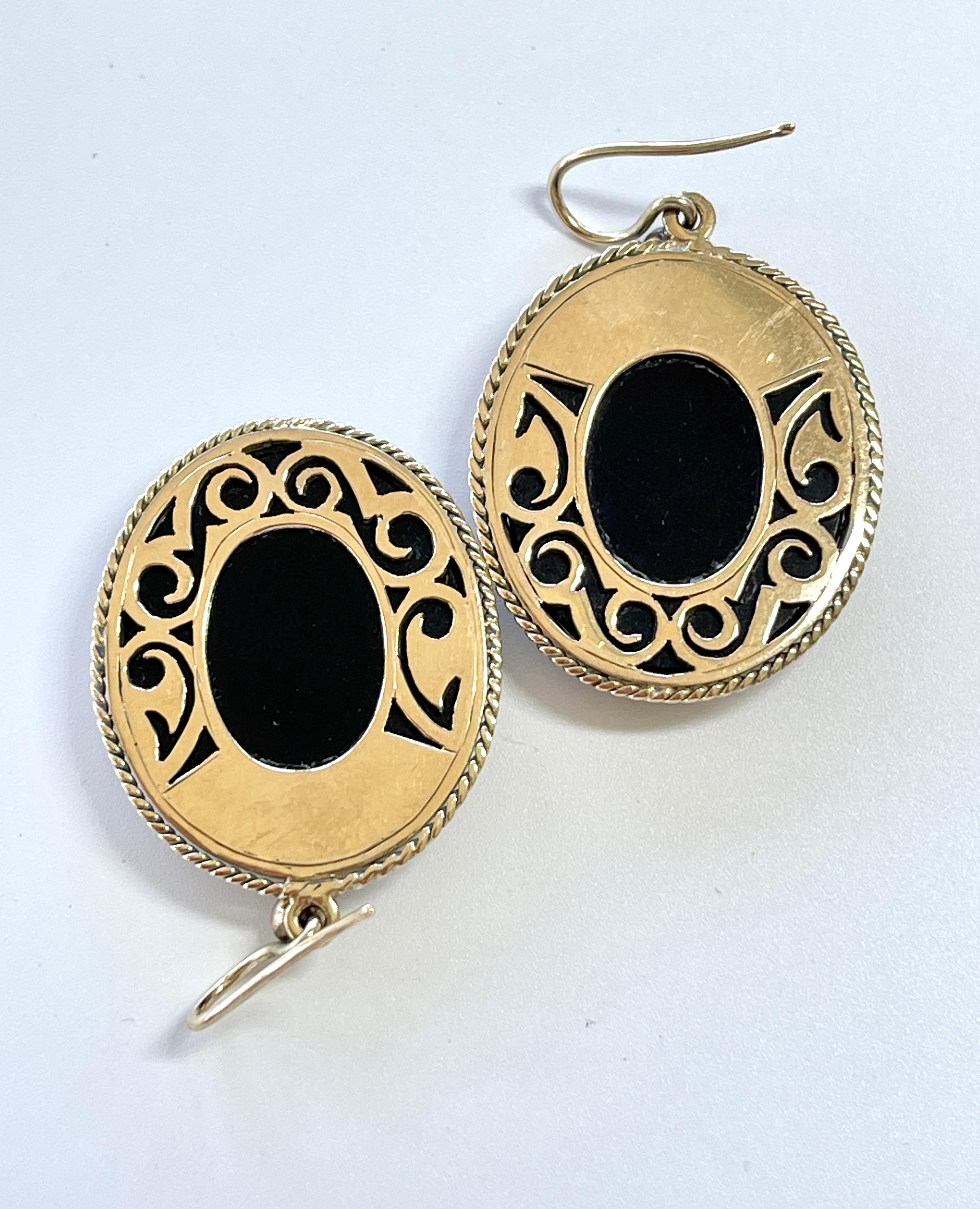 Antique Victorian Micro Mosaic Earrings Roman Ruins 15ct Yellow Gold c1880s Rare For Sale 1