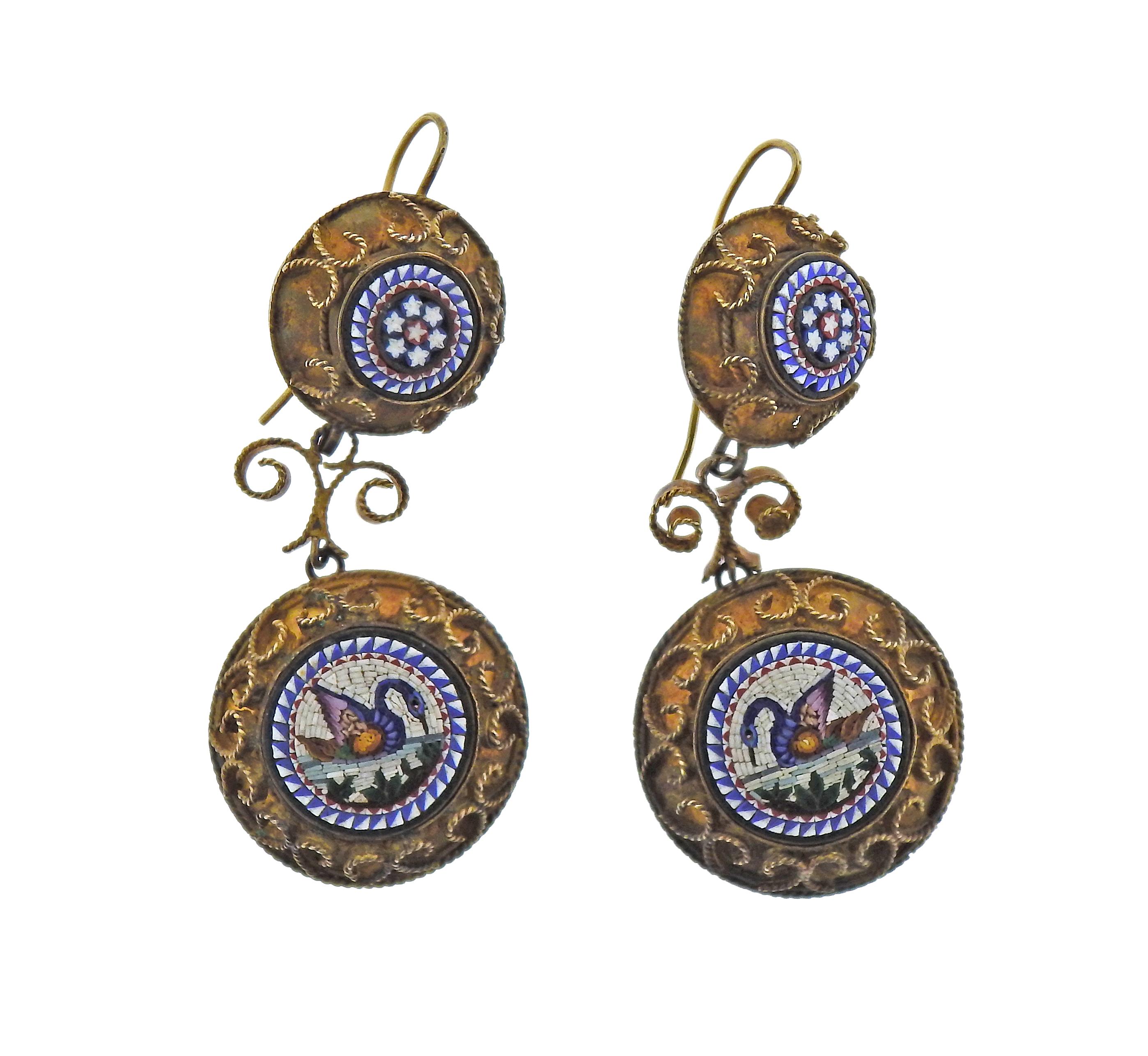 micro mosaic earrings