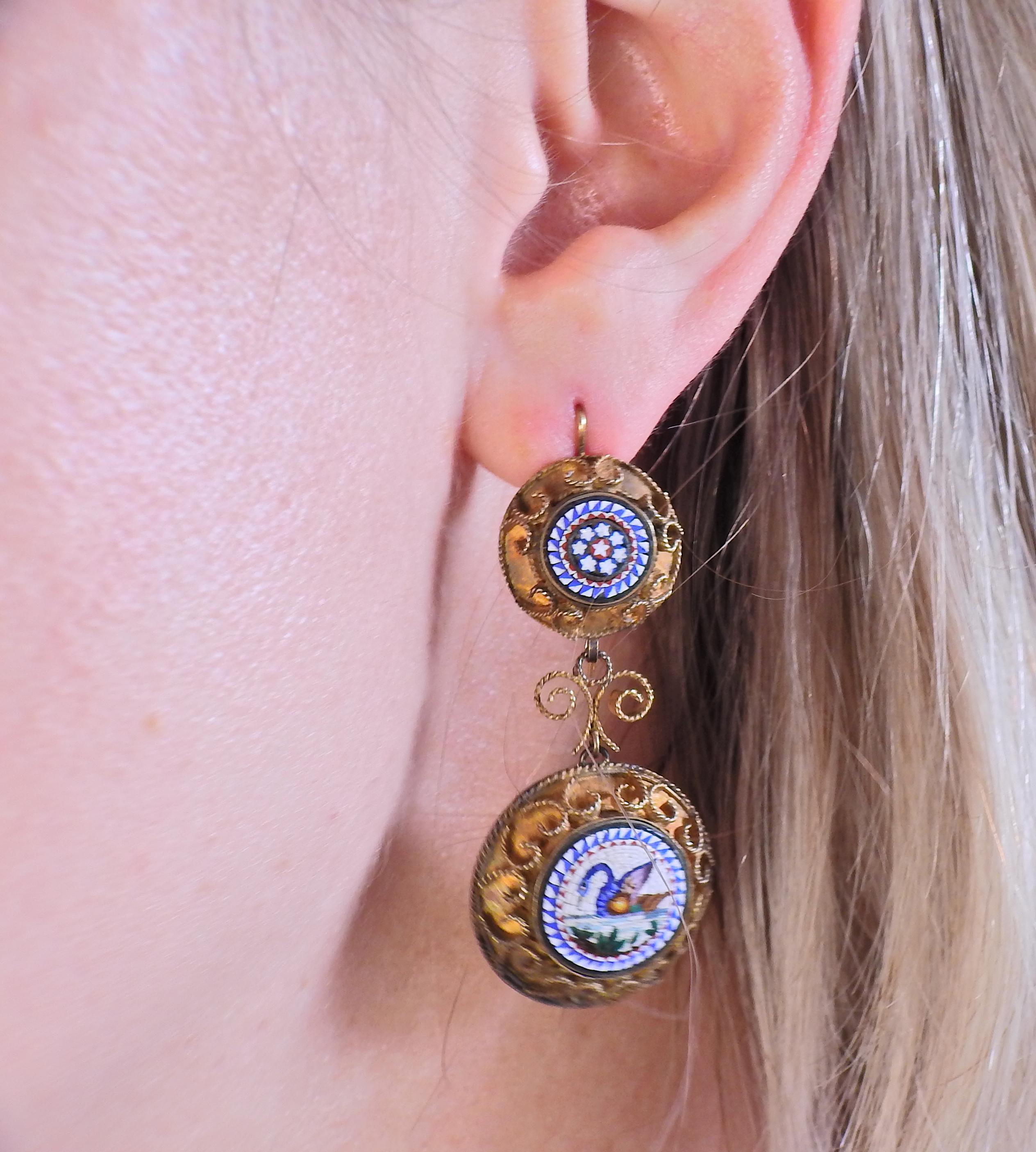 micromosaic earrings