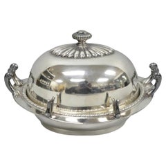 Antique Victorian Middletown Plate Co Silver Plated Fancy Covered Butter Dish