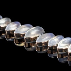 Antique Victorian Moonstone 9 Carat Rose Gold circa 1900 Bracelet