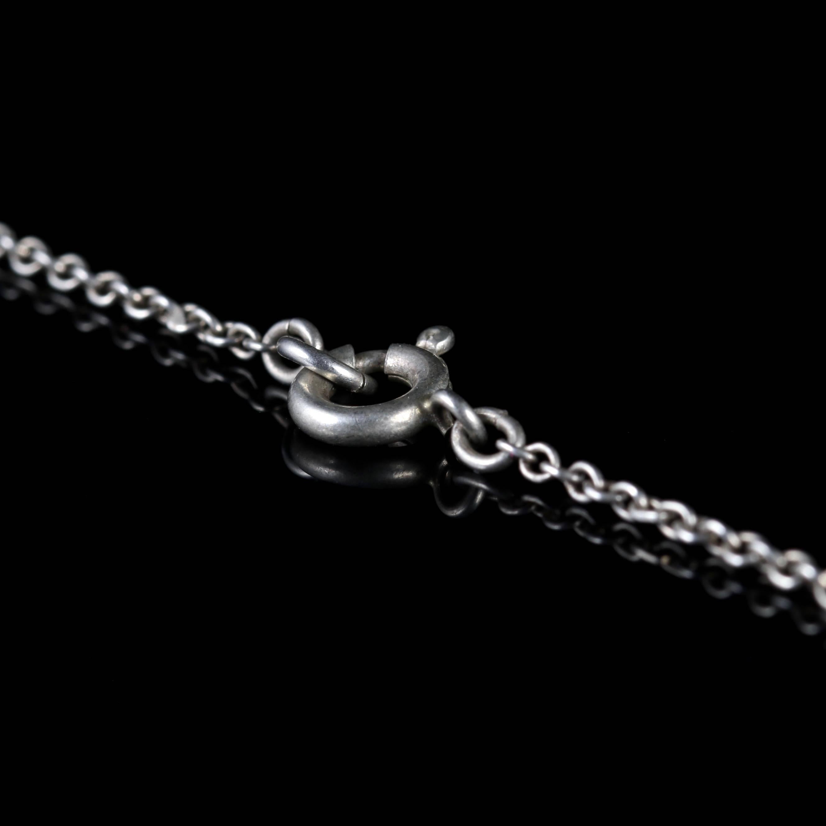 Antique Victorian Moonstone Dropper Necklace Silver, circa 1900 In Excellent Condition For Sale In Lancaster, Lancashire