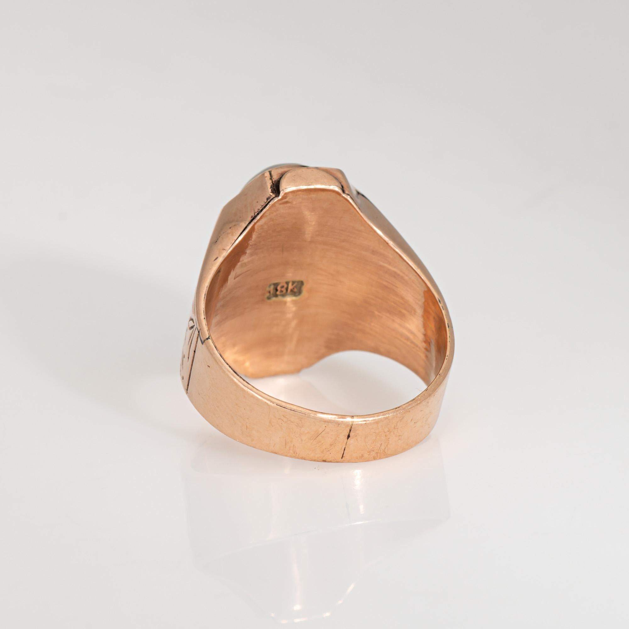 Women's Antique Victorian Moonstone Ring Sz 6.5 Vintage 10k Rose Gold Fine Jewelry For Sale