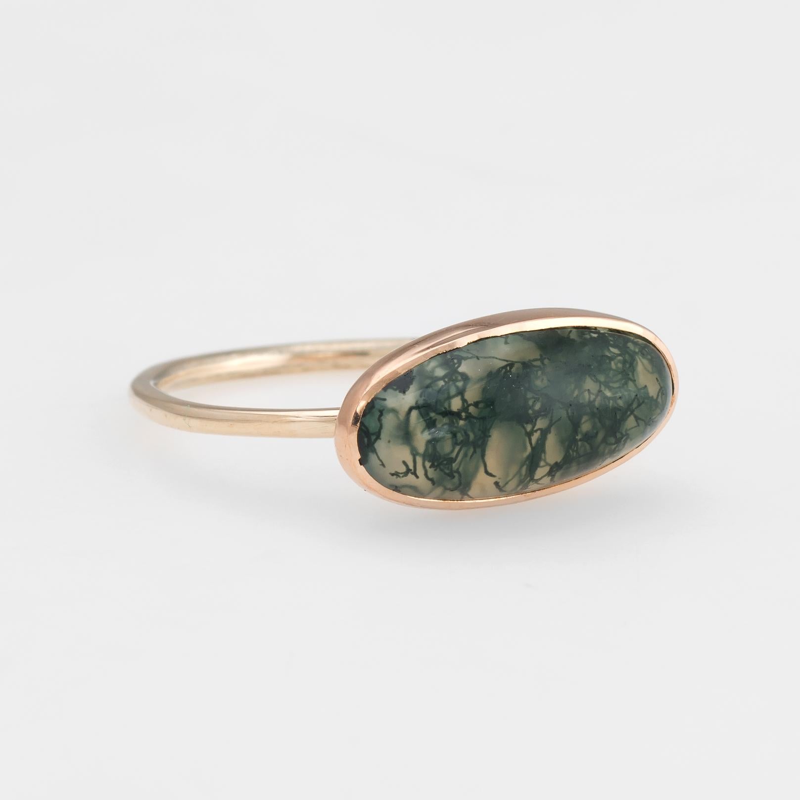 victorian moss agate ring