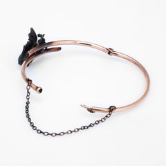 Antique Victorian Moth Bracelet 14 Karat Gold Silver Chrysoberyl Fine Vintage