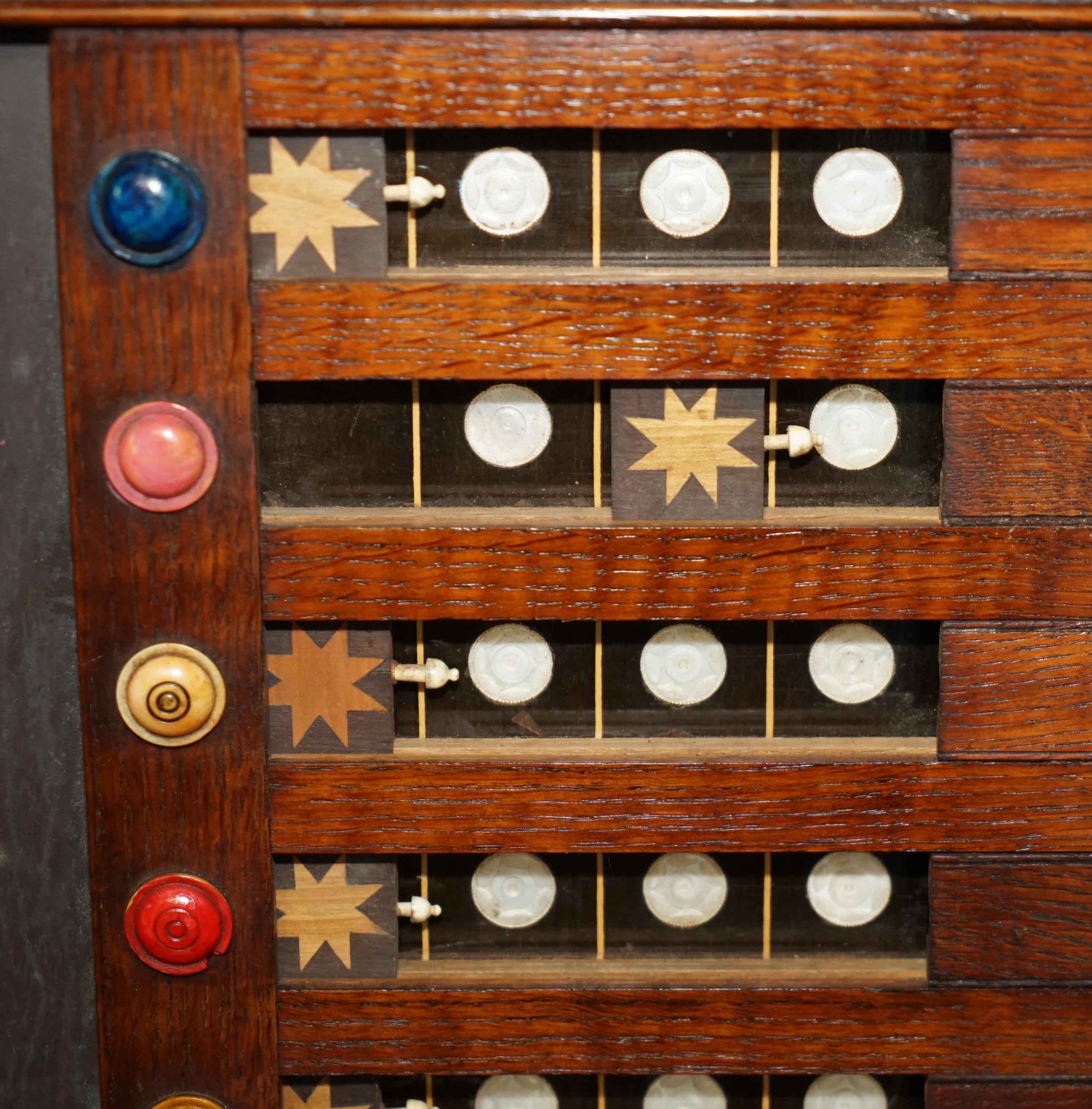MOTHER OF PEARL BURROUGHES & WATTS LONDON SNOOKER SCOREBOARD ANTIQUE ViCtoriaN en vente 7