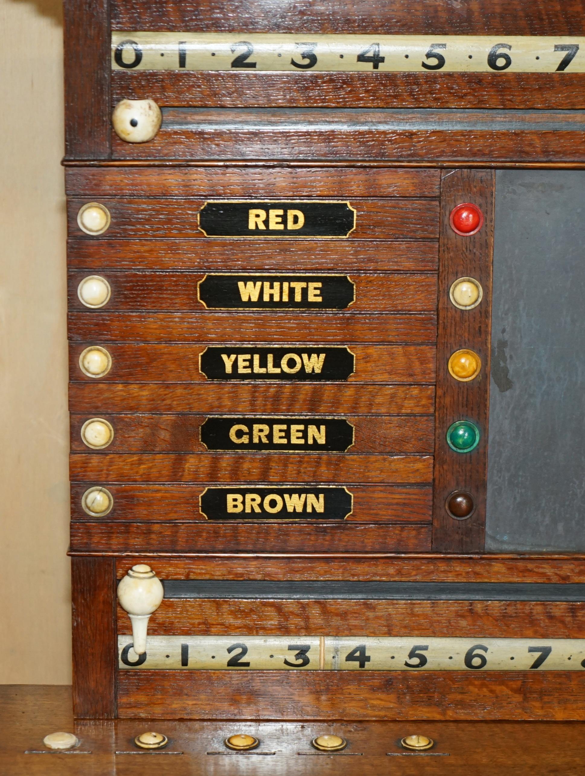 Fait main MOTHER OF PEARL BURROUGHES & WATTS LONDON SNOOKER SCOREBOARD ANTIQUE ViCtoriaN en vente