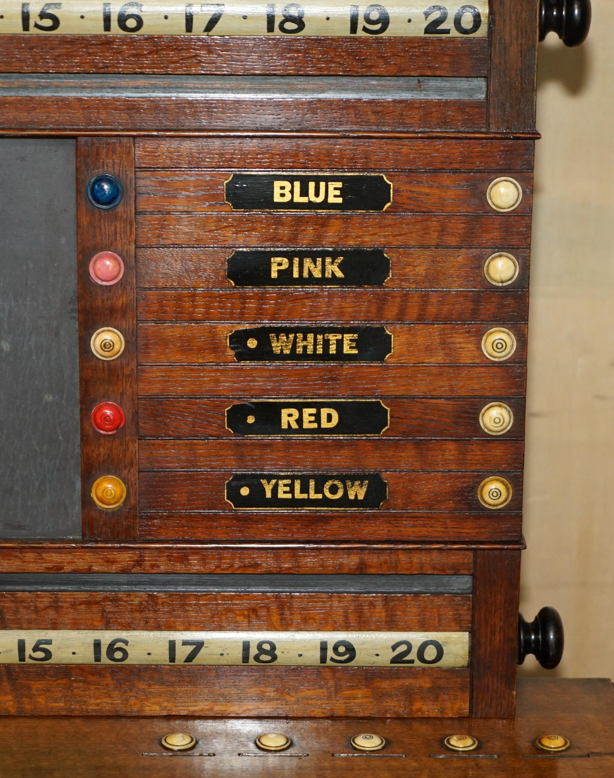 MOTHER OF PEARL BURROUGHES & WATTS LONDON SNOOKER SCOREBOARD ANTIQUE ViCtoriaN Bon état - En vente à West Sussex, Pulborough