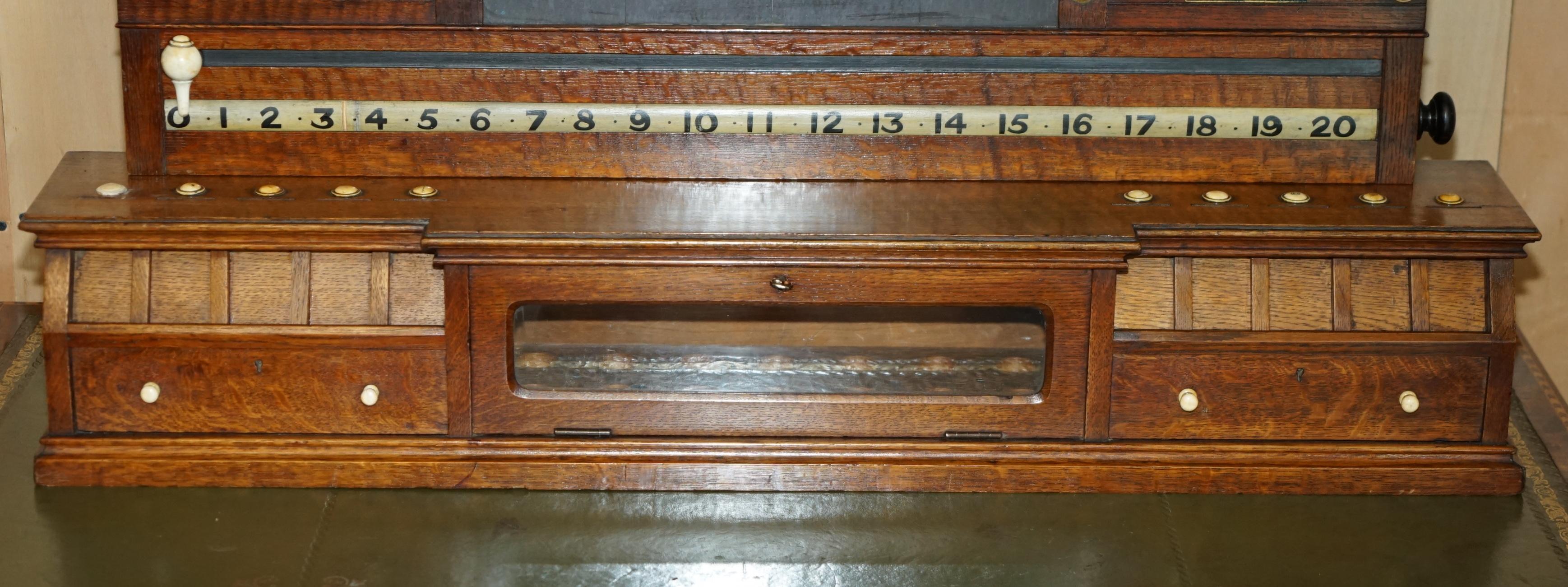 XIXe siècle MOTHER OF PEARL BURROUGHES & WATTS LONDON SNOOKER SCOREBOARD ANTIQUE ViCtoriaN en vente