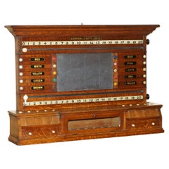 ANTIQUE ViCTORIAN MOTHER OF PEARL BURROUGHES & WATTS LONDON SNOOKER SCOREBOARD