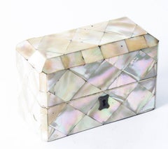 Antique Victorian Mother-of-Pearl Cased Scent Bottles, 19th Century