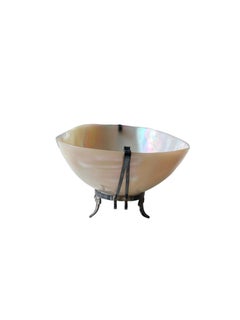 Antique Victorian Mother of Pearl & Silver-Plated Salt Cellar, circa 1900